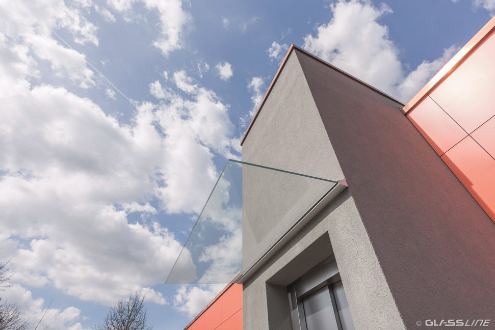 Canopy Cloud - Freitragendes Glasvordach - Tiefe 900mm